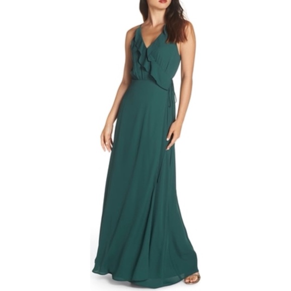 Wayf Dresses & Skirts - WAYF JAMIE RUFFLE WRAP MAXI DRESS ❤️IN STORES❤️